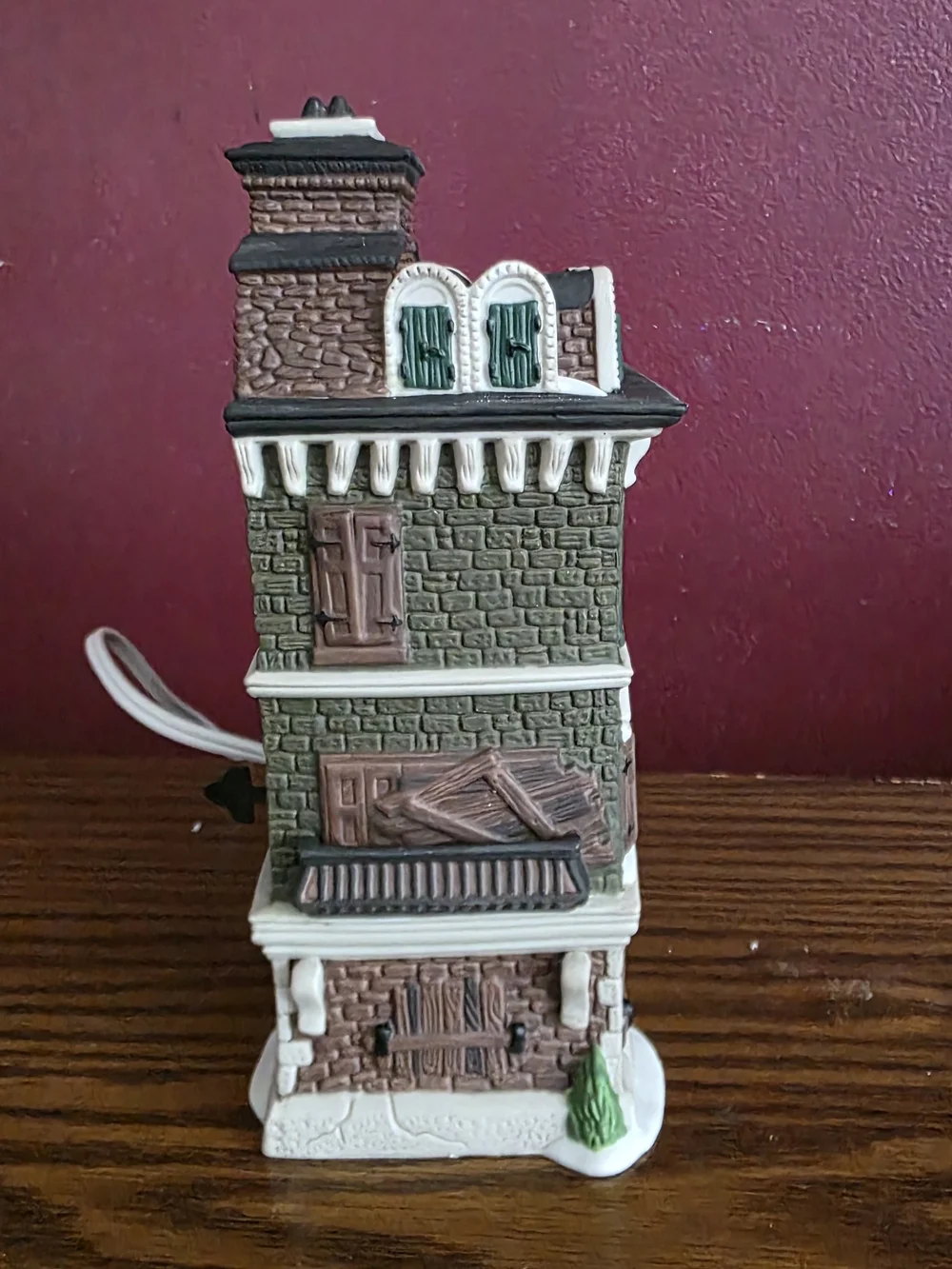 VTG Dept 56 Dickens' Village The Flat of Ebenezer Scrooge Illuminated 1989 Box